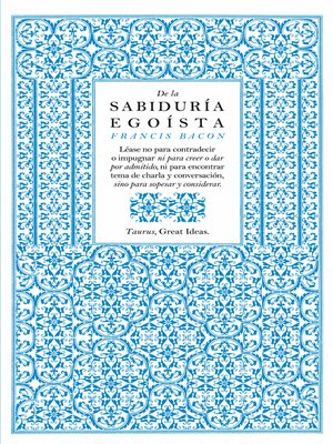 cover image of De la sabiduría egoísta (Serie Great Ideas 13)